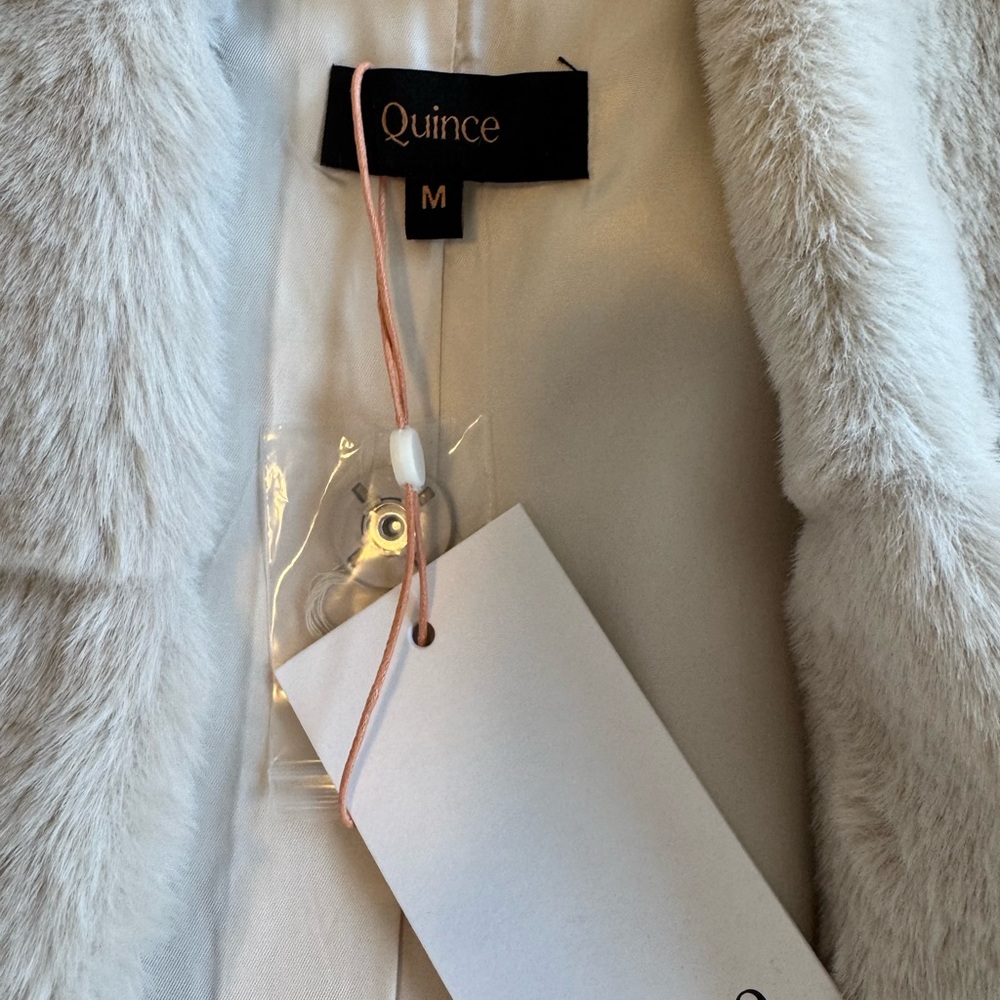 Quince Plush Faux Fur Jacket in Cream - Picture 6 of 6